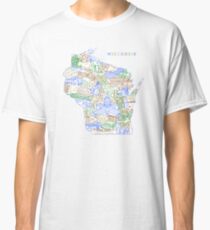 Wisconsin Wahrzeichen Collage Kunst "Erde" Classic T-Shirt