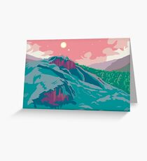 Tillvaro Pixel Art Landscape Greeting Card