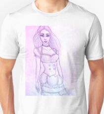 portrait lady drawing purple 03/22/17 Unisex T-Shirt