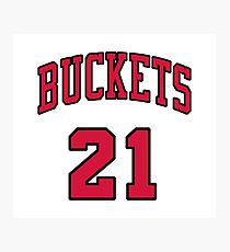 Buckets Jersey Script 2 Photographic Print