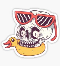 Beach Skull Sticker