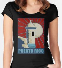 puerto rico retro Women's Fitted Scoop T-Shirt