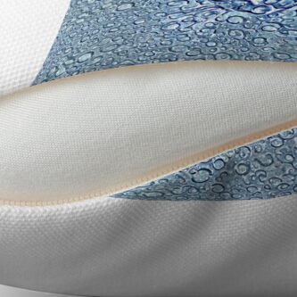 Alternate view of Maritime droplets cat Throw Pillow