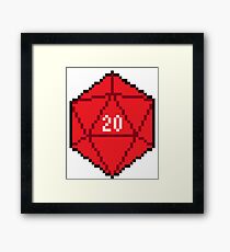 d20 Die Framed Print