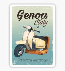Genoa Italy For a vacation vintage poster Sticker