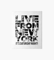 'Live From New York' - Saturday Night Live Early Cast Art Board Print