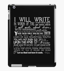 Words of Fire iPad Case/Skin