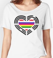 Korean Patriot Flag Series (Heart) Relaxed Fit T-Shirt