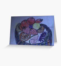 A tasty basket of fruit Greeting Card