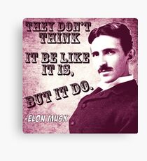 Elon Musk Tesla Canvas Print
