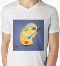 paint and brush Men's V-Neck T-Shirt