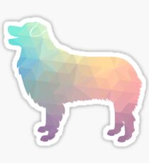 Australian Shepherd Dog Breed Geometric Silhouette Pastel Sticker