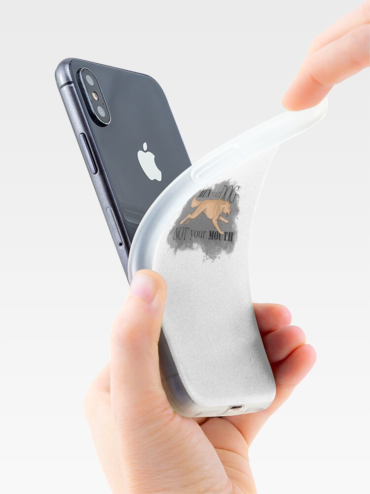 Alternate view of Run Your Dog Not Your Mouth Golden Retriever Light iPhone Case & Cover