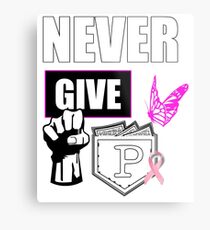 never give up colon cancer shirt Metal Print