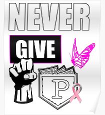 never give up colon cancer shirt Poster