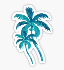 Two Coconut Palm Trees Sticker