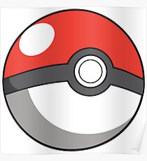 Cartoon Pokeball Poster