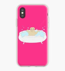 Pug in a Tub - Pink iPhone Case