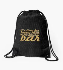 It's time for... Gym Motivational Quote Drawstring Bag