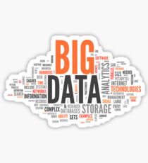 big data orange cloud Sticker