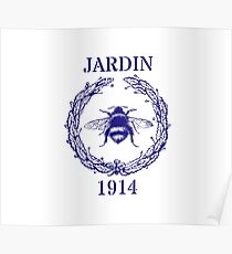 Jardin french bee Poster