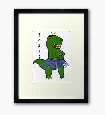 Chas Boris Dinosaur Framed Print