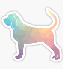 Bloodhound Dog Breed Geometric Silhouette Pastel Sticker