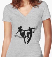 swing dance society Women's Fitted V-Neck T-Shirt