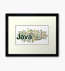 programming languages ​​cloud java Framed Print