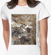 A Rocky face in the Ancient Rock. Women's Fitted T-Shirt