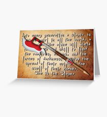 Buffy Slayer Scythe Greeting Card