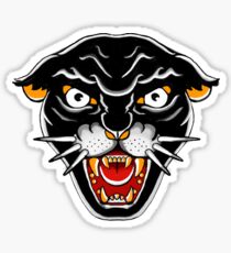 Old school Kitty cat, Orange and black Sticker