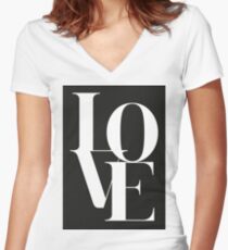 Love 01 Shirt mit V-Ausschnitt