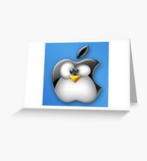 Linux Apple Greeting Card