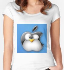 Linux Apple Women's Fitted Scoop T-Shirt