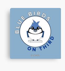 Blue Birds on Third Canvas Print
