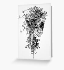 Skull BW Greeting Card