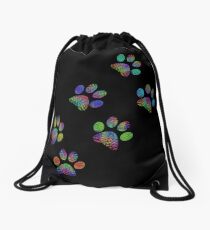 Paw prints. Drawstring Bag