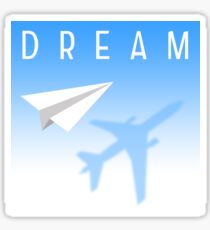 dream paper plane Sticker