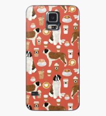 Haustierfreundporträt-Hundekunst des Haustier-Porträts des Bernhardiner-Kaffeehundezucht-Musters von PetFriendly Hülle & Klebefolie für Samsung Galaxy