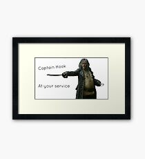 Captain Hook At Your Service Framed Print