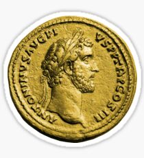 Antoninus Pius Gold Roman Coin Sticker