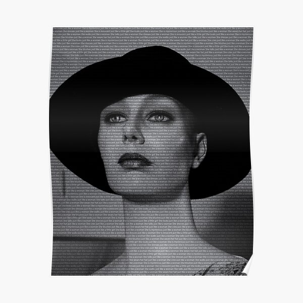 Mannequin With Text Just like a woman Poster
