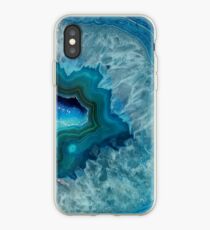 Teal Druzy Agate Quartz iPhone Case
