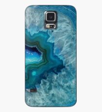 Türkisfarbener Druzy-Achat-Quarz Hülle & Skin für Samsung Galaxy