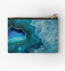 Bolso de mano Teal Druzy Agate Quartz