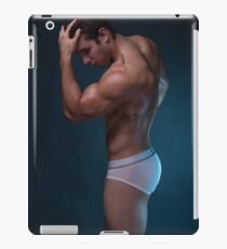 Male Bodybuilder Jordan Rear Brief View iPad Case/Skin