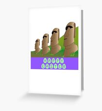 Happy Easter Island Greeting Card
