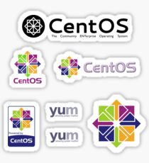 centos operating system linux sticker set Sticker