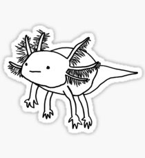 cute happy floaty axolotol print Sticker